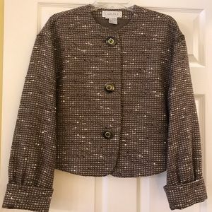 Vintage Taupe Tweed Carlisle Wool Jacket